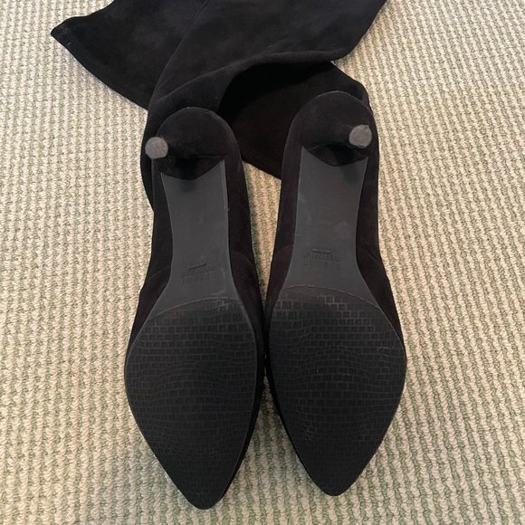 Stuart Weitzman Black Suede Boots - Picture 6 of 9